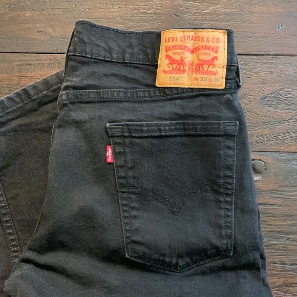 Levi's Denim - 514 Levi Strauss & Co. Black Straight Denim Jeans